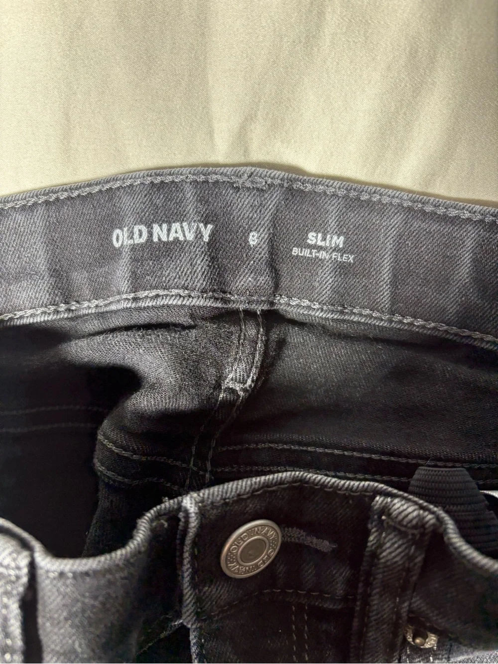 Slim Straight Jeans in Washed Black